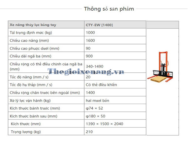 Xe Nang Tay Cao Cty-Cw