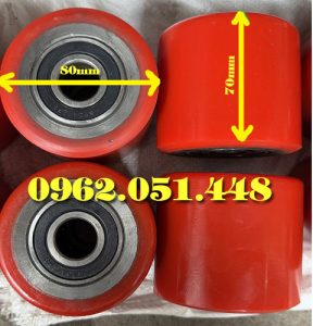Bánh Xe Nâng Tay Pu 80x70mm